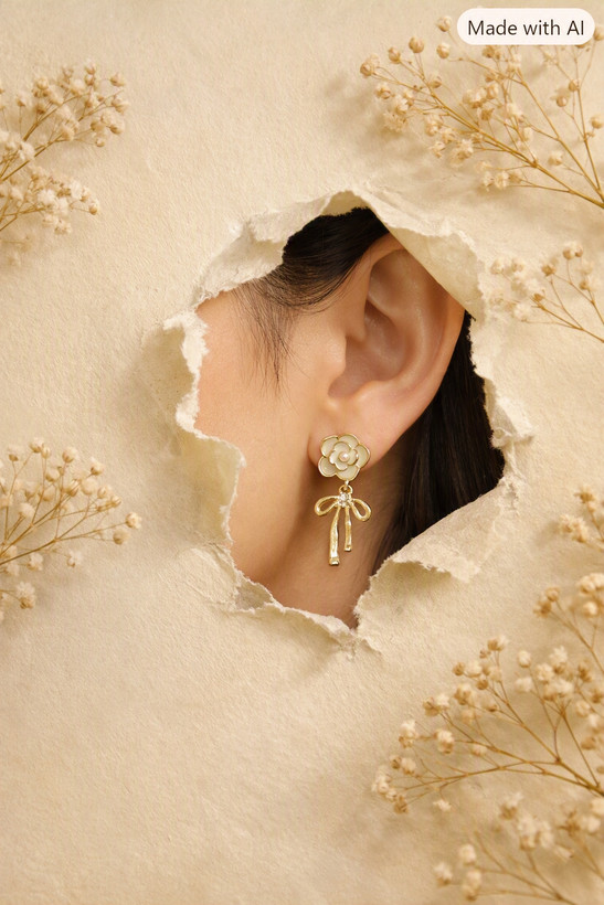 گوشواره پاپیونی